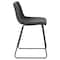 Flash Furniture 24" LeatherSoft Counter Height Barstools, Gray, PK2 2-ET-ER18345-24-GY-GG - alternate 9